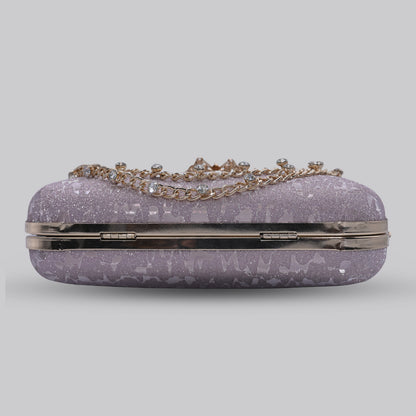 Butterfly Glam Clutch with Chain Handle