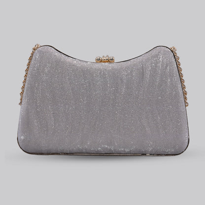 Flora Glam Clutch with Chain Handle