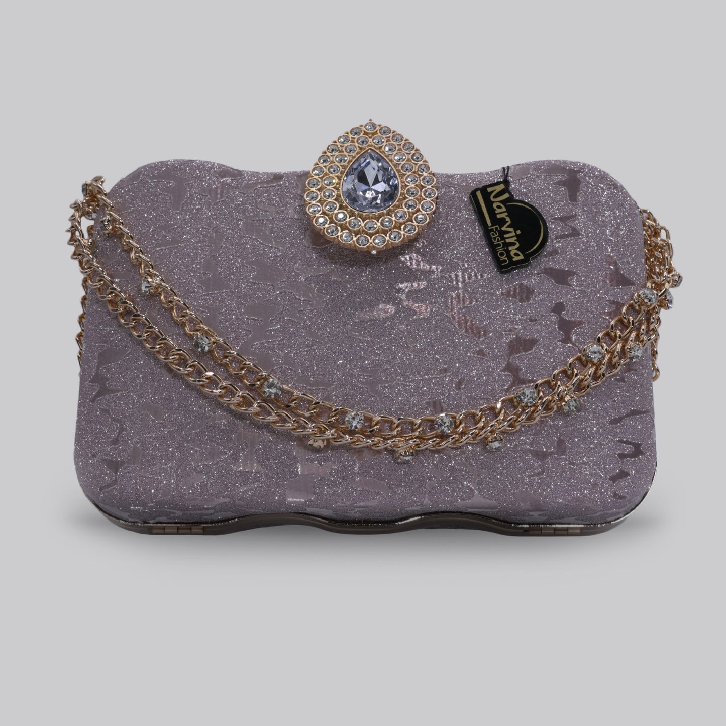 Diamond Clutch with Chain Handle