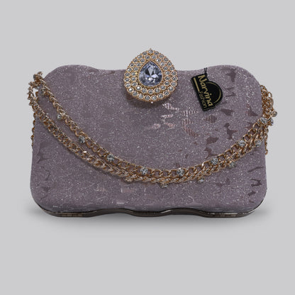 Diamond Clutch with Chain Handle