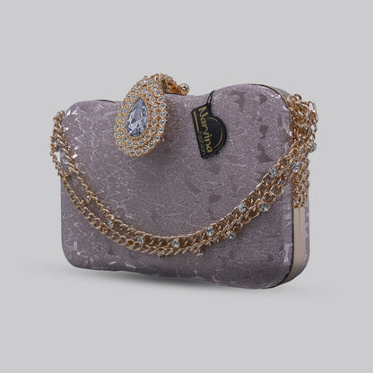 Diamond Clutch with Chain Handle