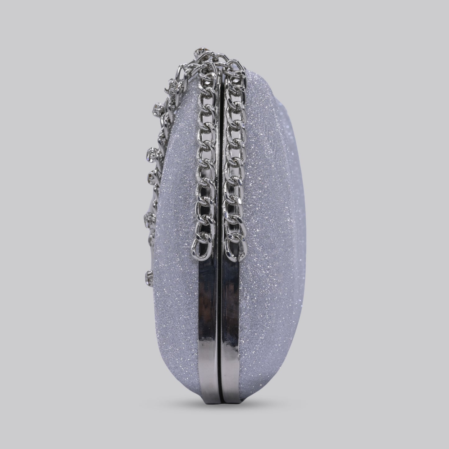 Flora Glam Clutch with Chain Handle