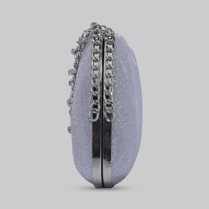 Flora Glam Clutch with Chain Handle