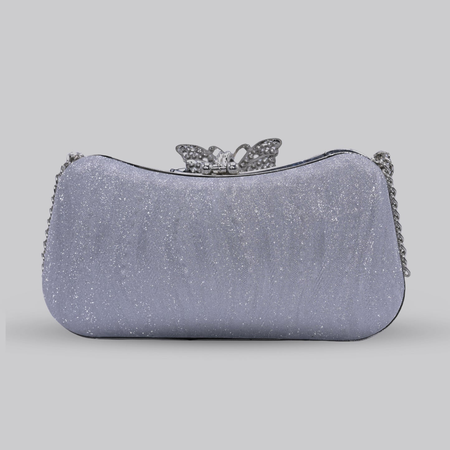 Butterfly Glam Clutch with Chain Handle