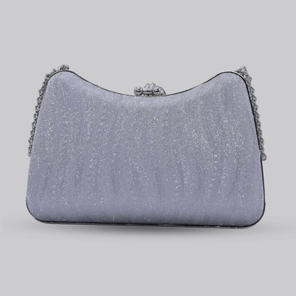 Flora Glam Clutch with Chain Handle