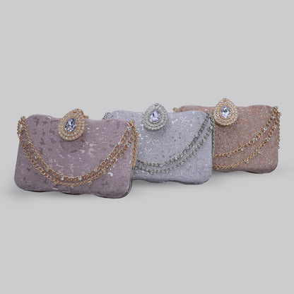 Diamond Clutch with Chain Handle