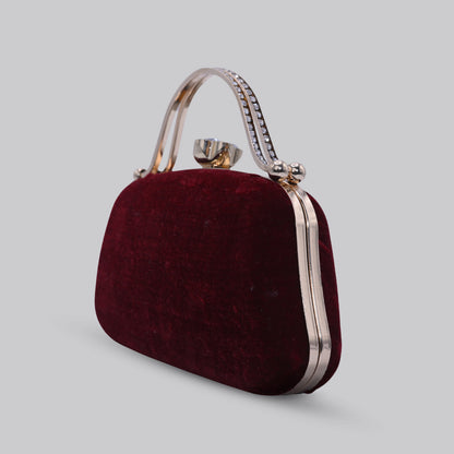 Velvet Clutch with Handle