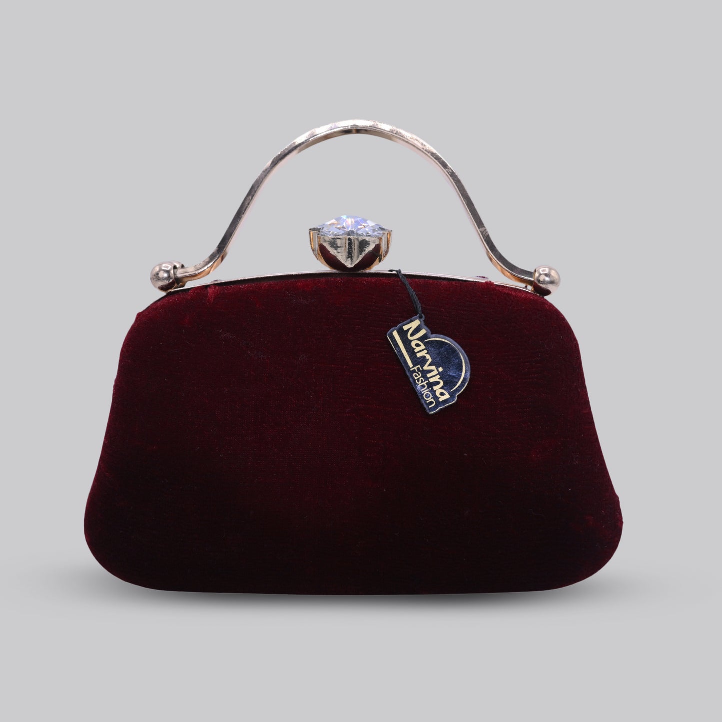 Velvet Clutch with Handle