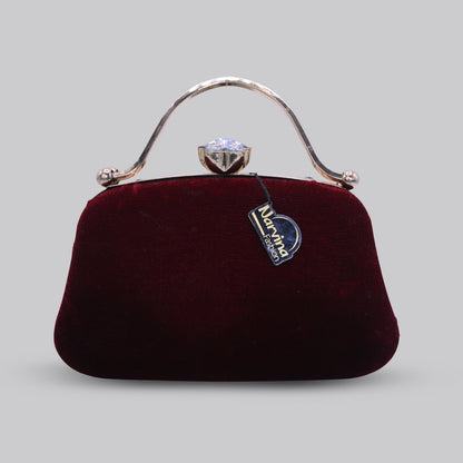 Velvet Clutch with Handle
