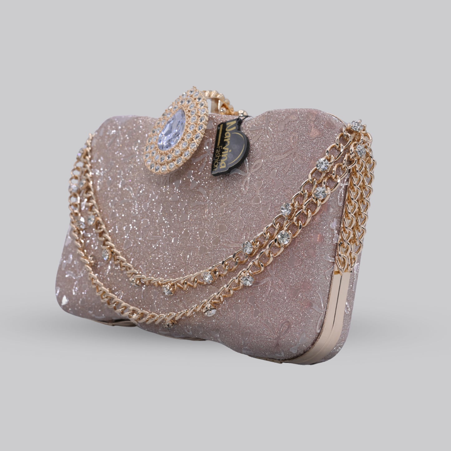 Diamond Clutch with Chain Handle
