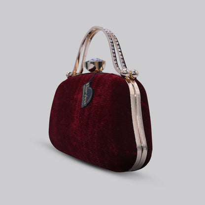 Velvet Clutch with Handle