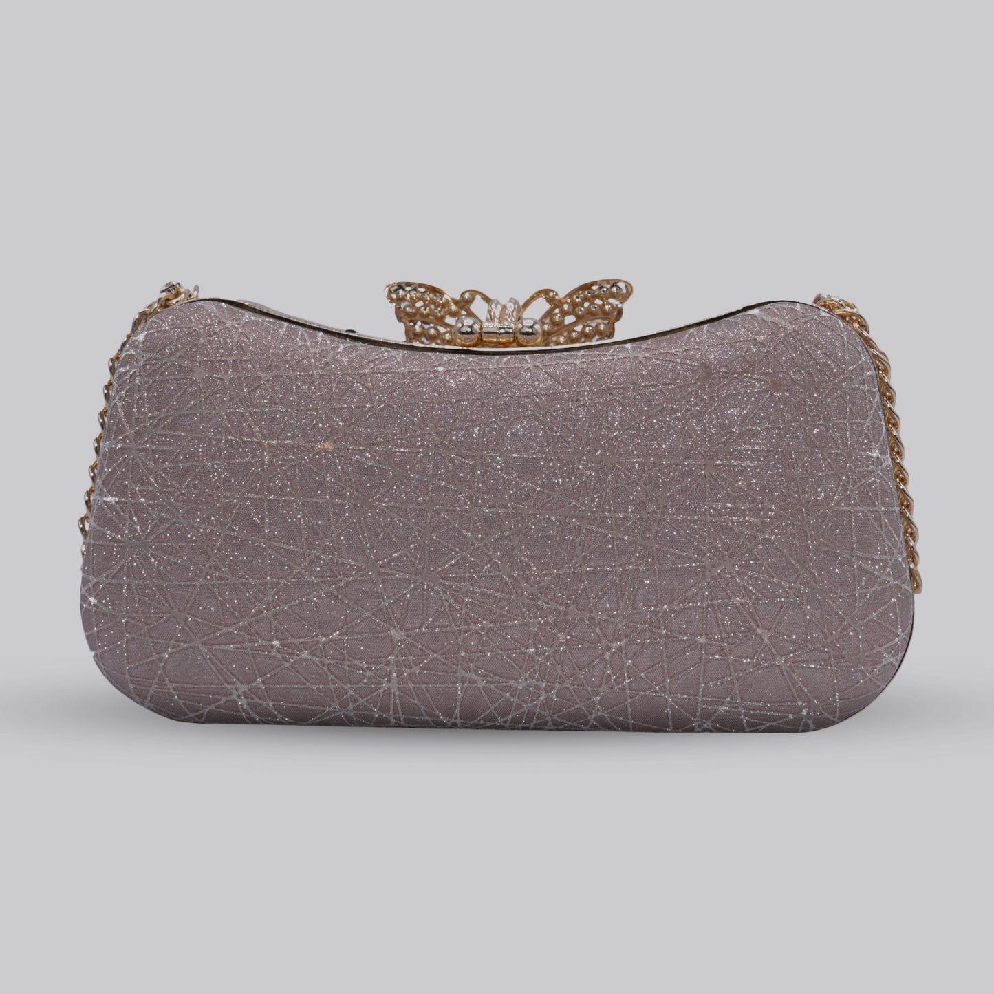Butterfly Glam Clutch with Chain Handle