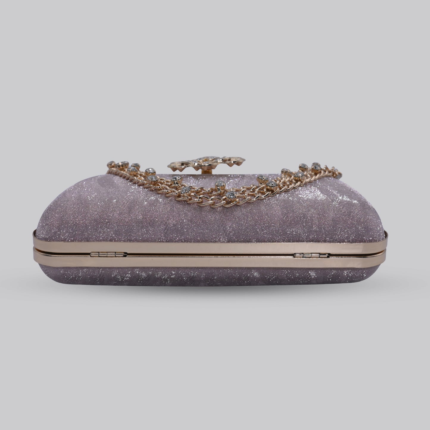 Flora Glam Clutch with Chain Handle