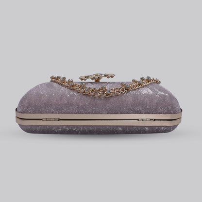 Flora Glam Clutch with Chain Handle