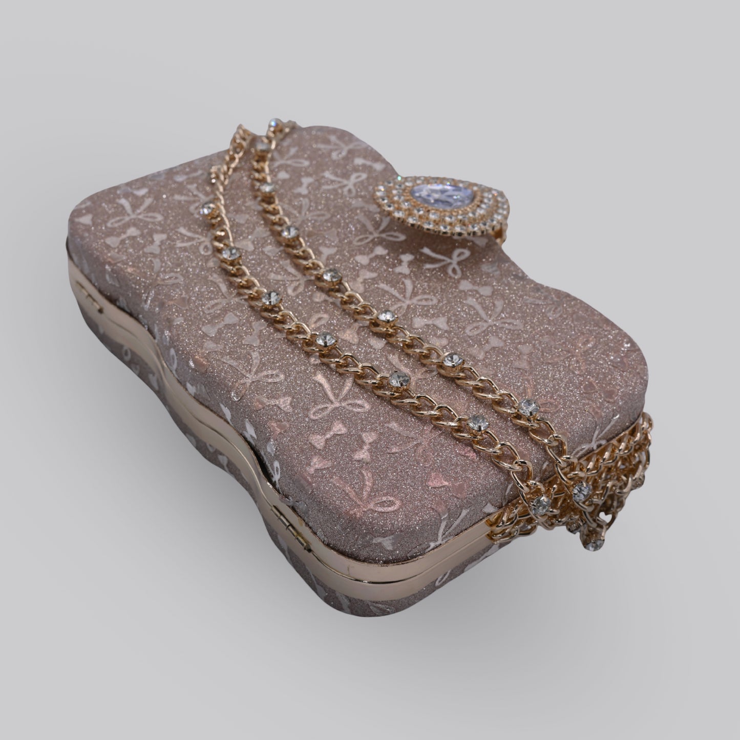 Diamond Clutch with Chain Handle