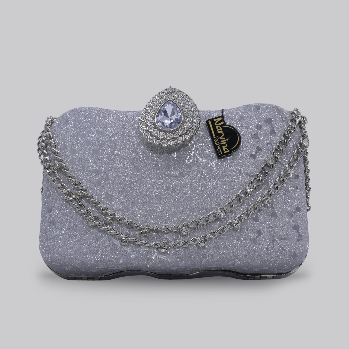 Diamond Clutch with Chain Handle