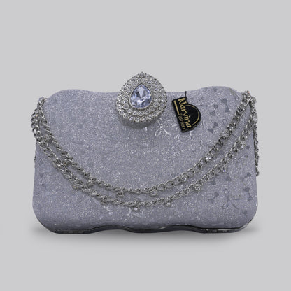 Diamond Clutch with Chain Handle