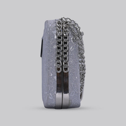 Diamond Clutch with Chain Handle