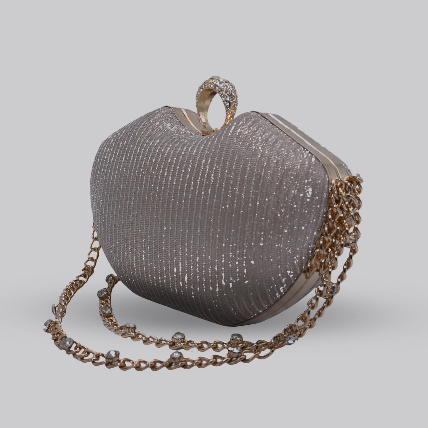 Apple Clutch with Chain Handle