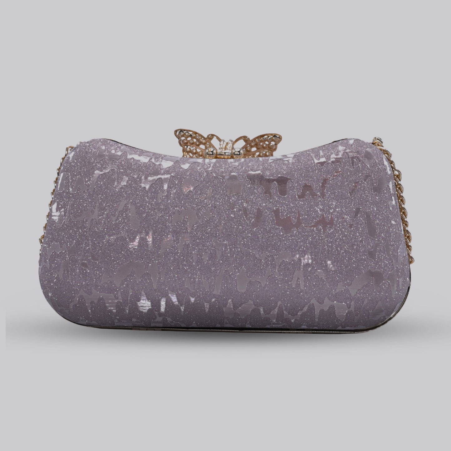 Butterfly Glam Clutch with Chain Handle